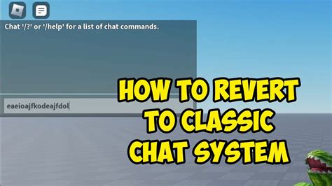 how to get system chat in roblox