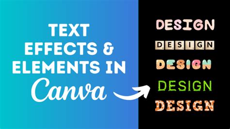 how to get text effects in canva