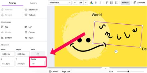 how to get text in canva to curve