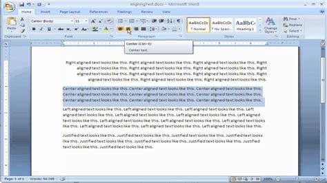 how to get text in word to line up