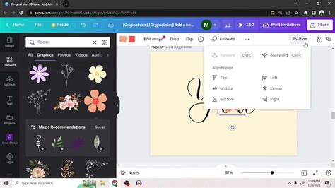 how to get text to wrap around a picture in canva