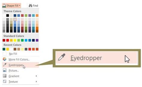how to get the eyedropper in powerpoint