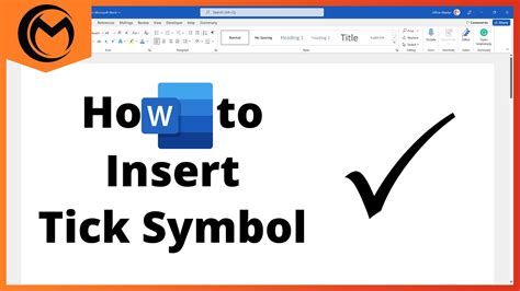 how to get tick symbol in word document