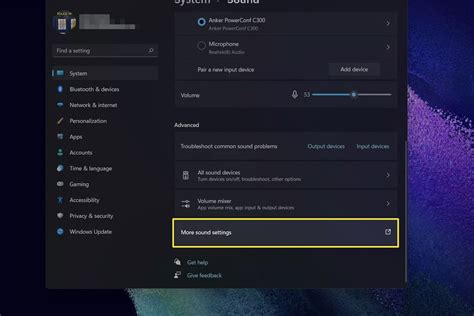 how to get to advanced audio settings windows 11