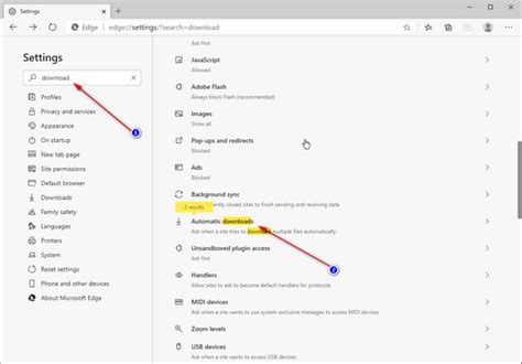 how to get to advanced settings in edge