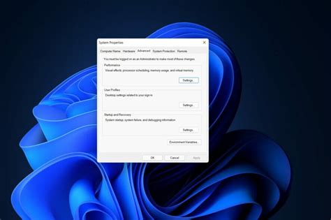 how to get to advanced system settings windows 11