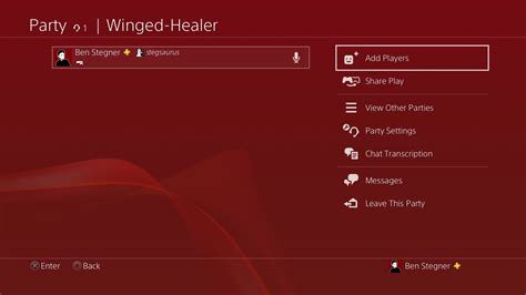 how to get to party settings on ps4