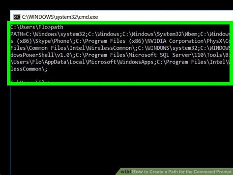 how to get to path in cmd