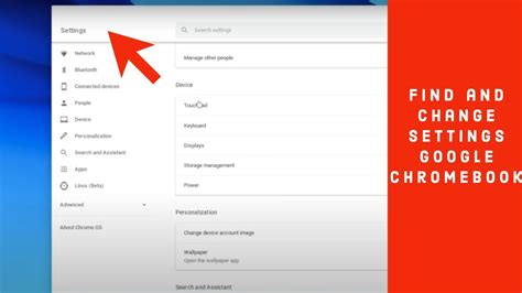 how to get to settings on hp chromebook