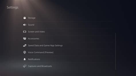 how to get to settings on ps5