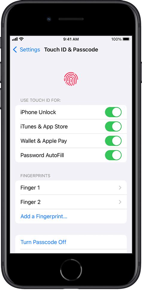 how to get touch id on iphone