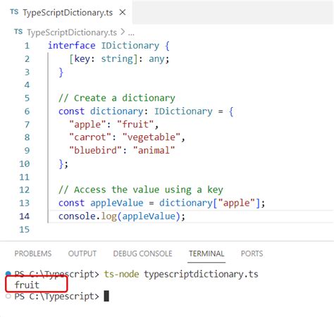 how to get value from dictionary