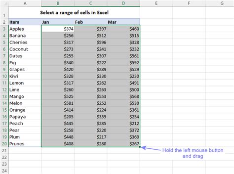 how to get value from multiple cell in excel