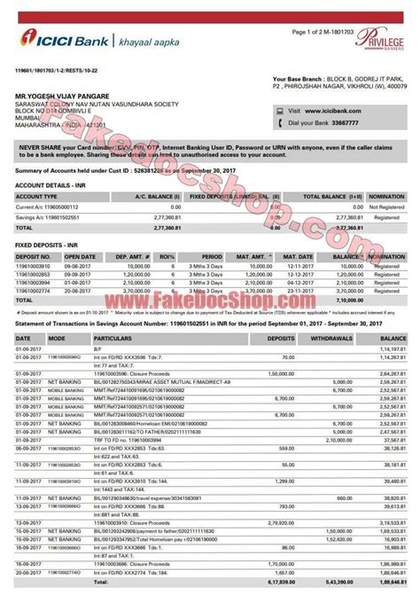 how to get yearly statement in icici bank