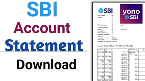 how to get yearly statement in sbi bank