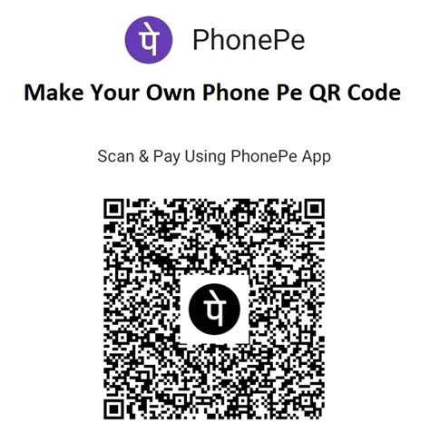 how to get your own qr code in phonepe