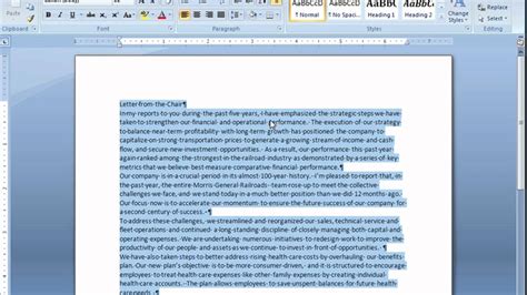 how to give paragraph spacing in word