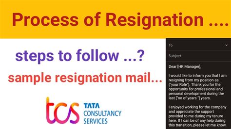 how to give resignation letter in tcs