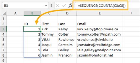 how to give serial number in excel using formula