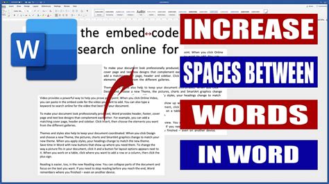 how to give space between two words in ms word 2007