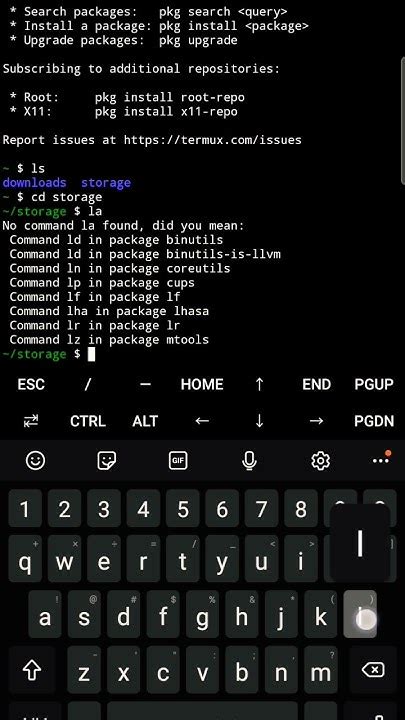 how to go back to home in termux