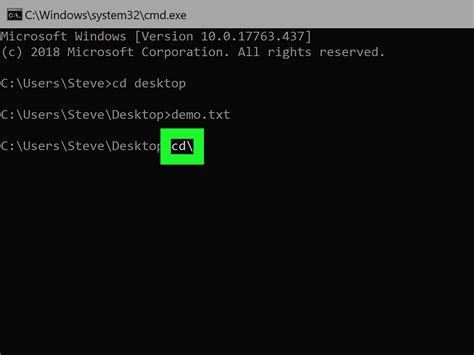 how to go back to path in cmd