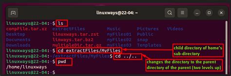 how to go back to root directory in ubuntu