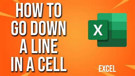 how to go down in excel cell mac