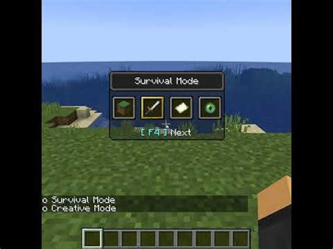 how to go in creative in survival