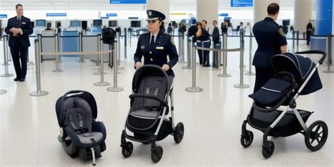 how to go through security with a stroller