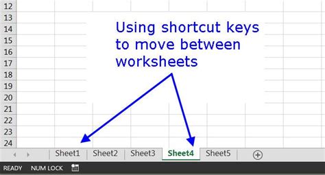 how to go to another sheet in excel shortcut