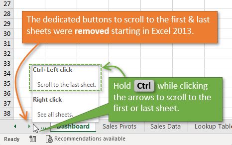 how to go to next sheet in excel with keyboard