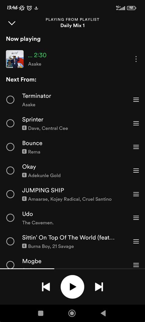 how to go to queue on spotify iphone