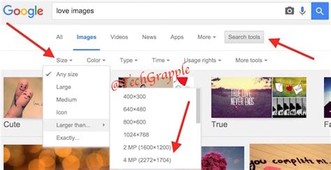 how to google image search for high resolution
