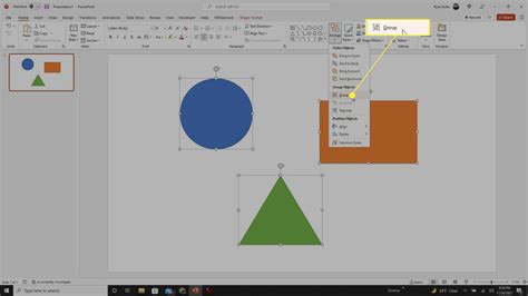 how to group all shapes in powerpoint