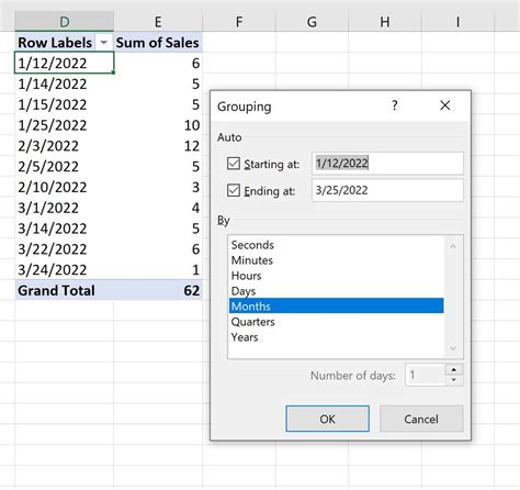 how to group by month in excel