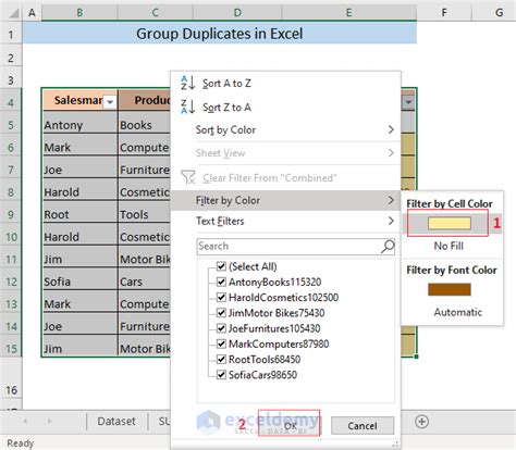 how to group duplicate lines in excel