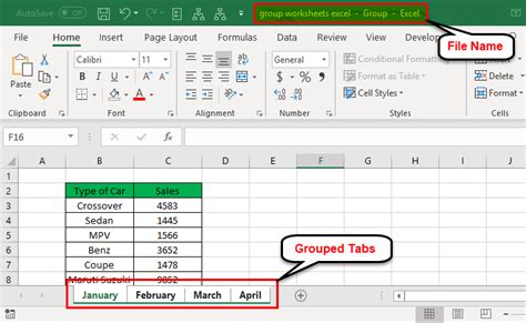 how to group excel worksheets