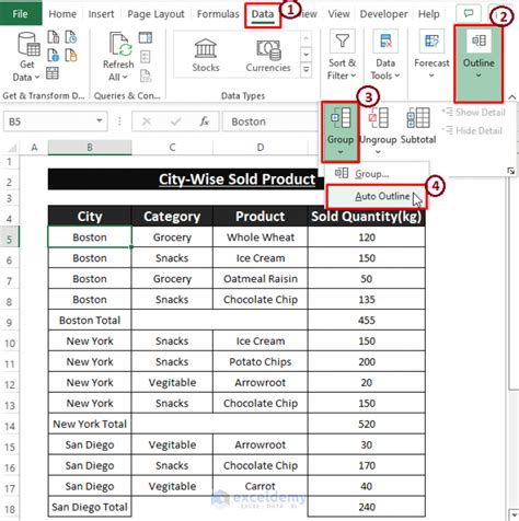 how to group rows with same value in excel