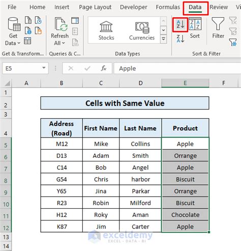 how to group same numbers in excel