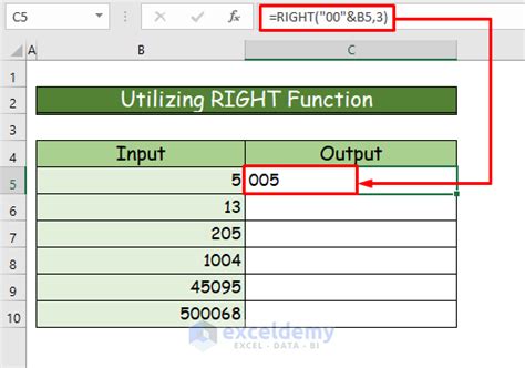 how to have 001 in excel