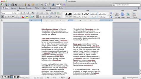 how to have columns on one page in word