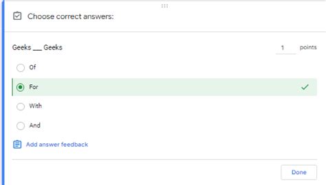 how to have multiple correct answers in google forms