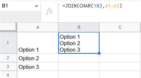 how to have multiple lines in one cell google sheets
