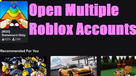 how to have multiple roblox accounts open at once on pc