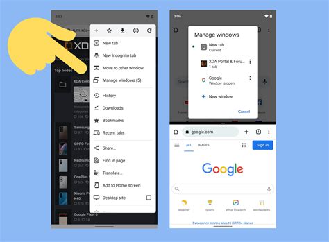 how to have multiple windows open on android