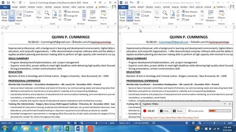 how to have two different word documents side by side