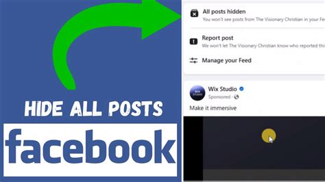 how to hide all posts on facebook page