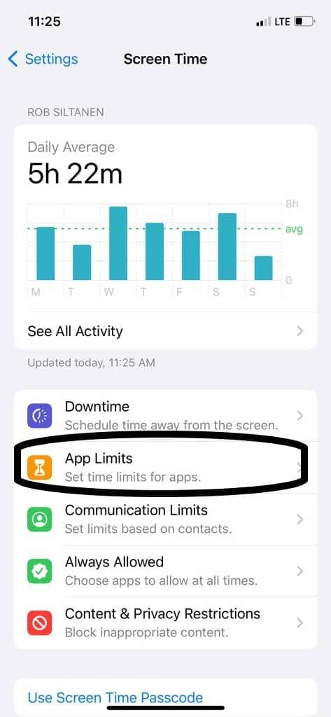 how to hide apps from screen time