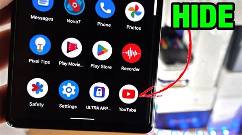 how to hide apps on google pixel